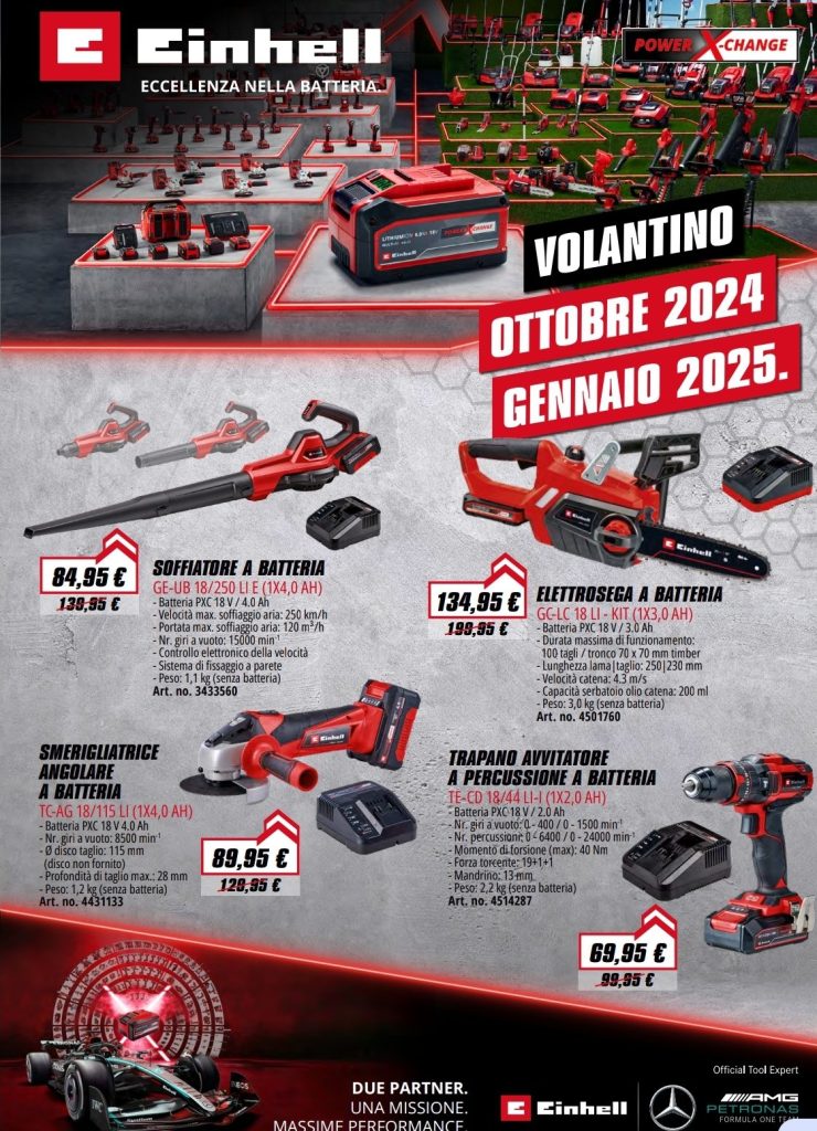 Volantino Einhell autunno 2024